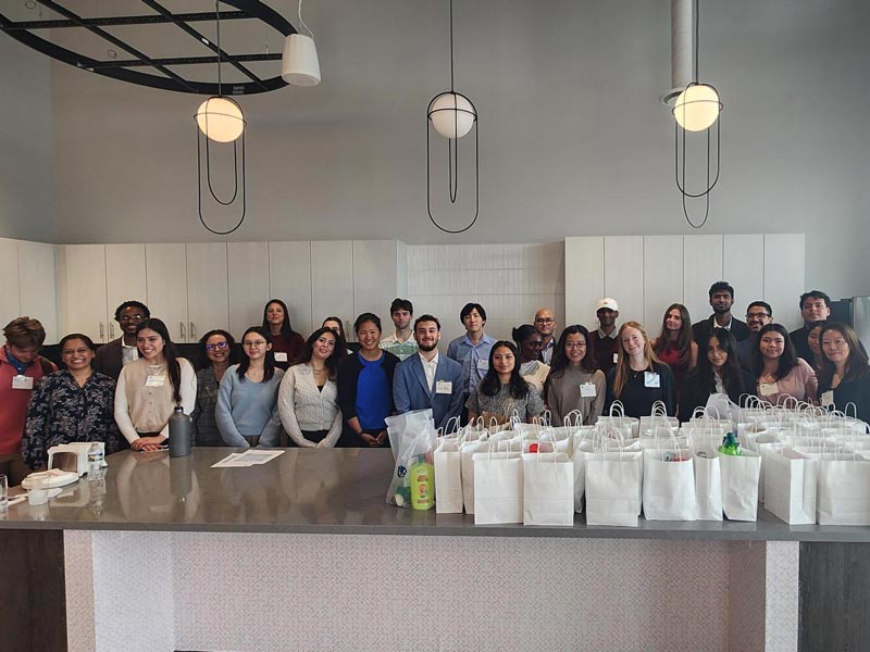 CLA (CliftonLarsonAllen) Accounting firm in Arlington, Virginia, donating hygiene kits to needy families in Arlington.
