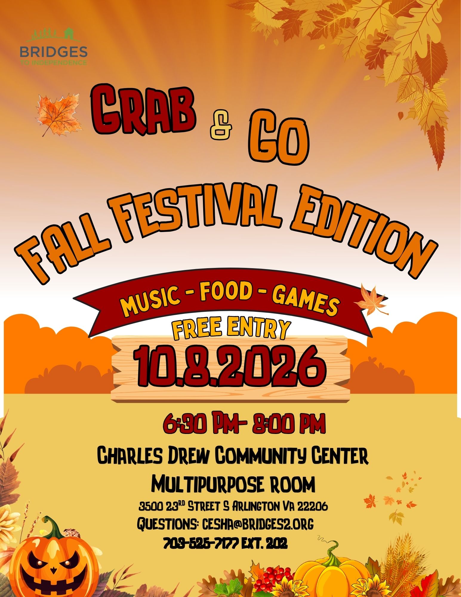 Grab and Go Fall Festival Flyer