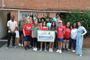 First Baptist Church, Richardson, Texas, helped Bridges clean and reorganize their storage shed