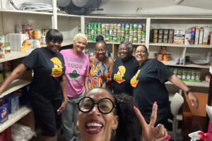 Bridges thanks Signa Theta Alpha Military Sorority, Inc., for their service day at Sullivan House shelter.